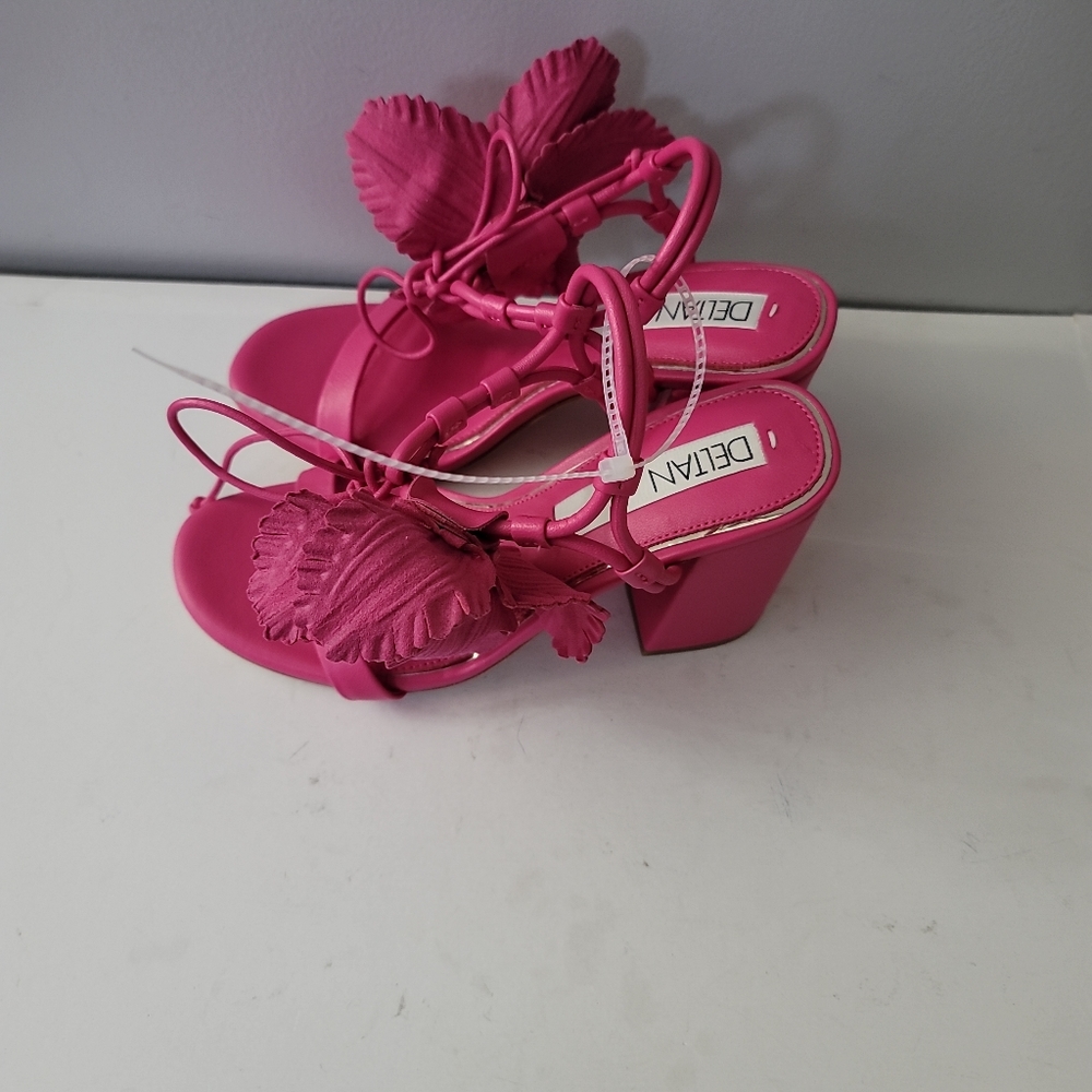 Deltan Flower Embellished Leather Dress Sandals